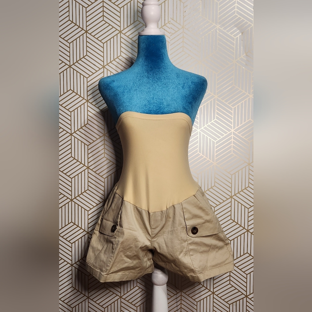 Womens maternity khaki shorts (size S)